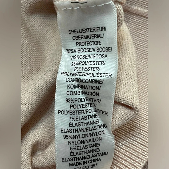 Adrianna Papell Sweater‎ with puffy sequence long sleeves, Antique Rose, XL. - Picture 9 of 9